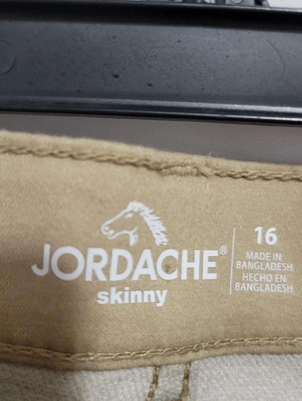 Girl's Jordache High Rise Skinny Khaki Pants, Size 16. NEW